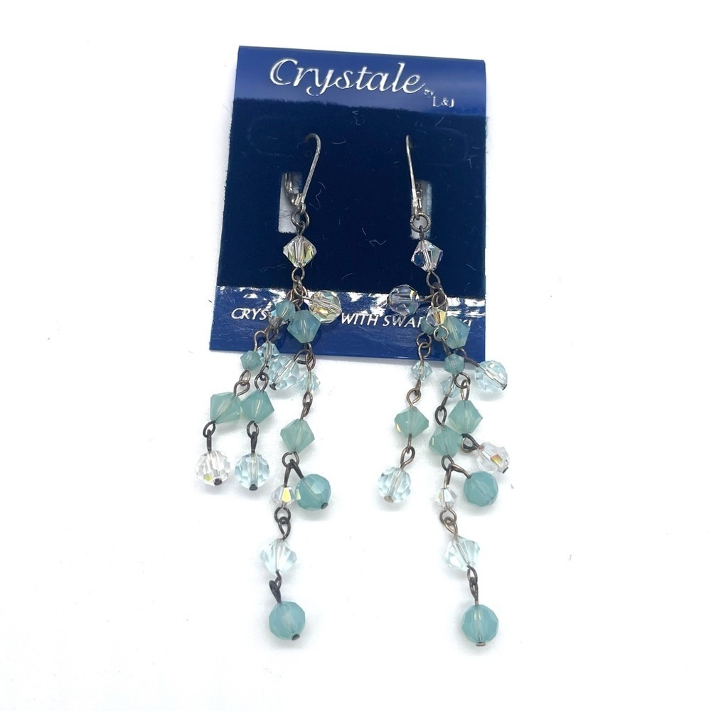 Crystale Dangle Earrings with Crystallize with Swarovski NWT